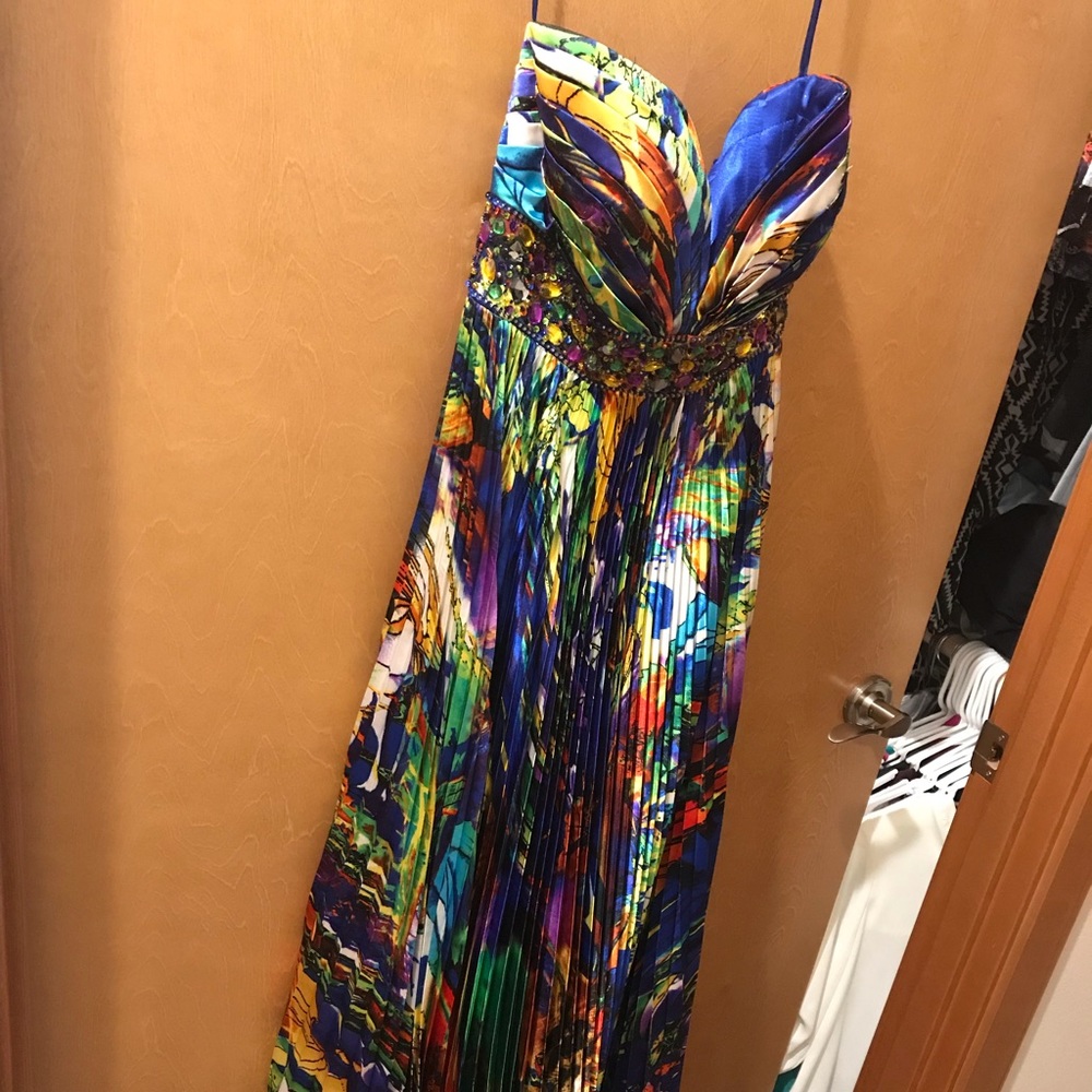 Multi color long gown